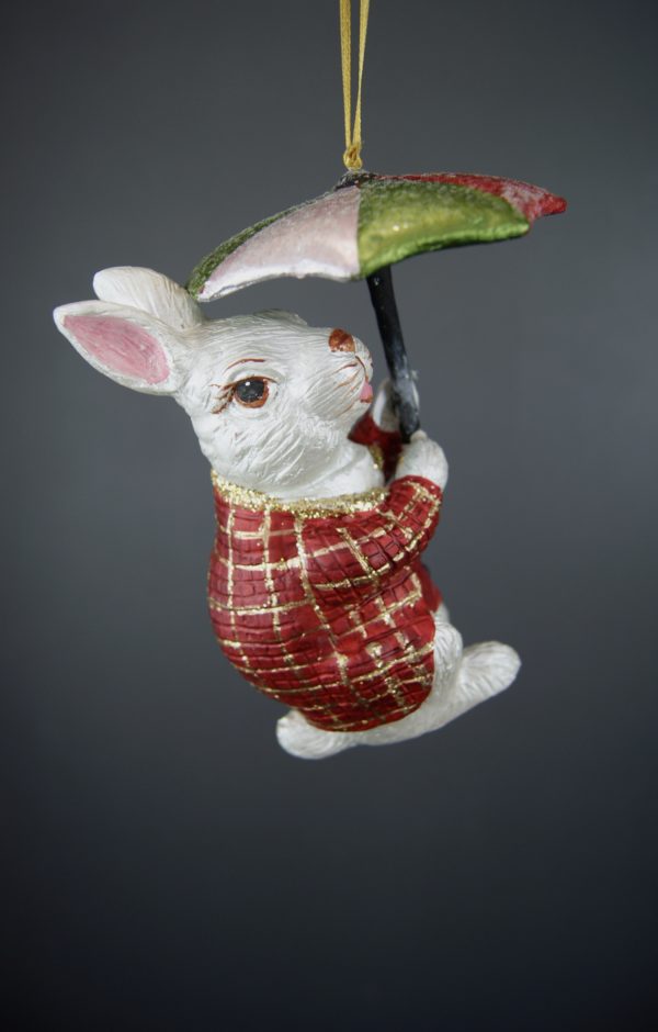 Alice rabbit pearl white & sat red