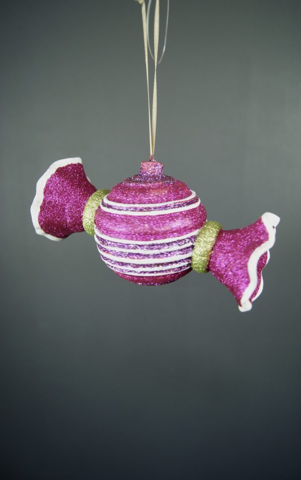 Candy orn big purple glitter orn