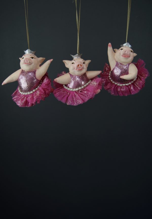 Piggylitas A/3 fabskirt pink w/ glits