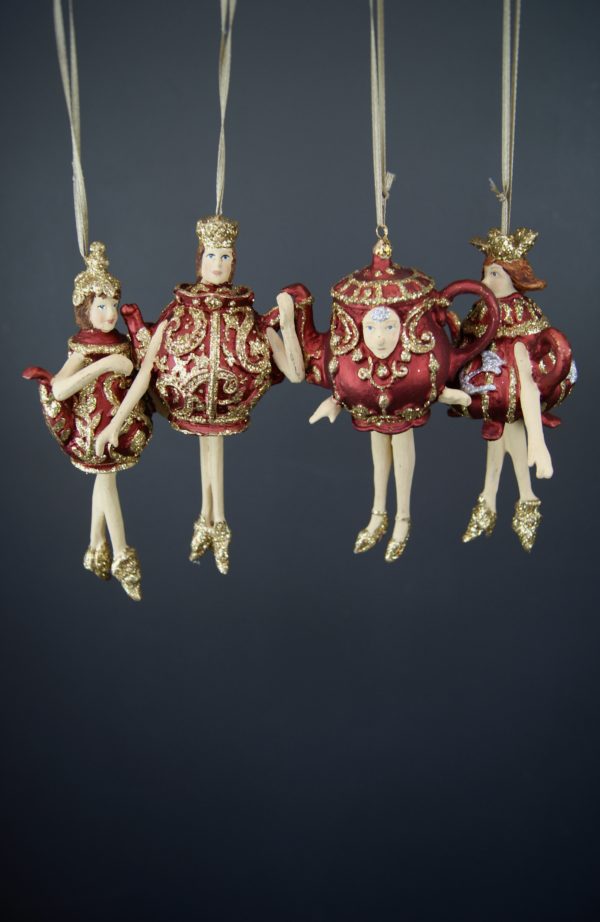 Lady Kettle orn satin red A/4