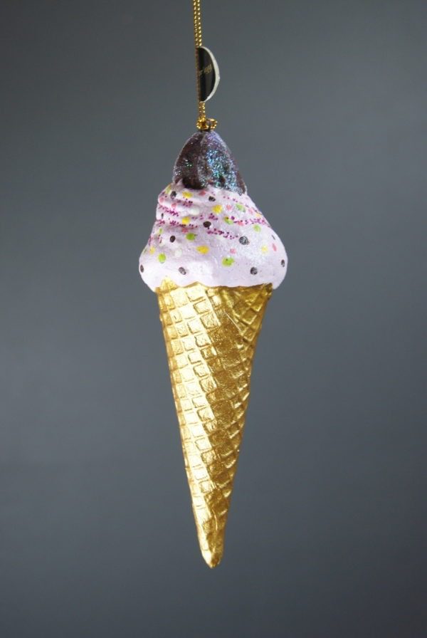 Icecream "B" Orn violet glits