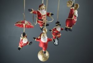 Circus Santa A/5 with gold glits