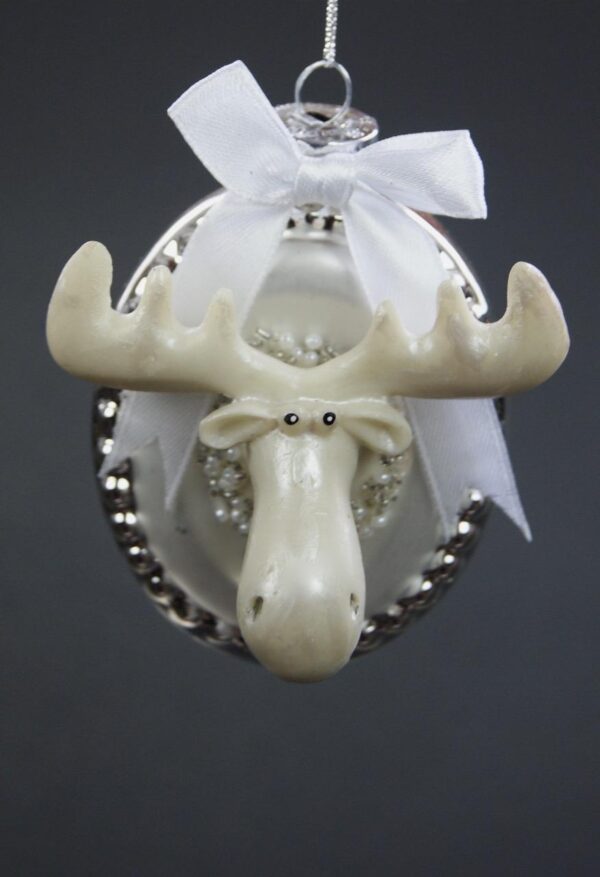 Glass and Poly Cow Head Orname