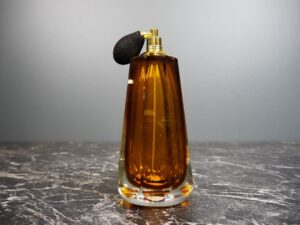Perfume bottle dark red