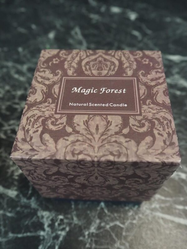 Candle in craft box magic forest/ cassis - Image 2