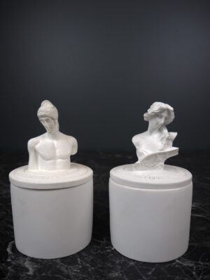 Bust candle S/2 white