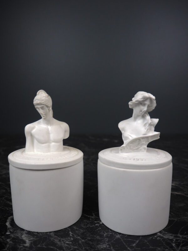 Bust candle S/2 white
