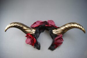 Horns w flowers