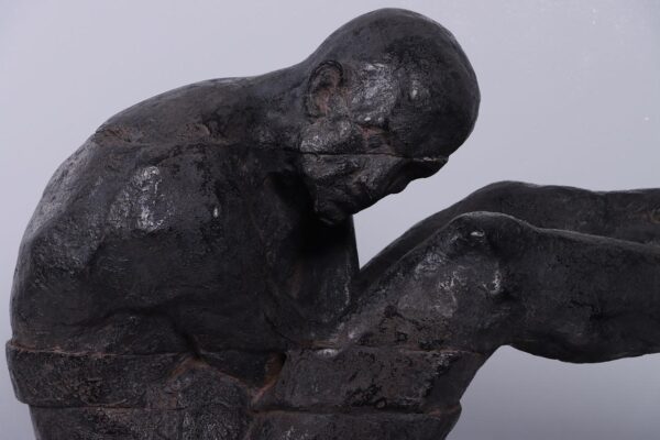 The Contortionist on Plinth Aged black - Image 2
