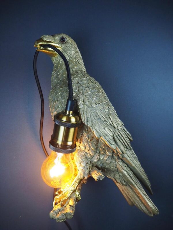 Crow Lamp Gold - Image 4