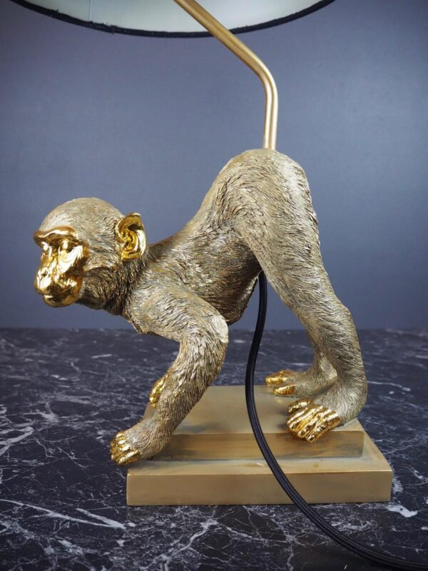 Monkey w Lamp Gold - Image 2