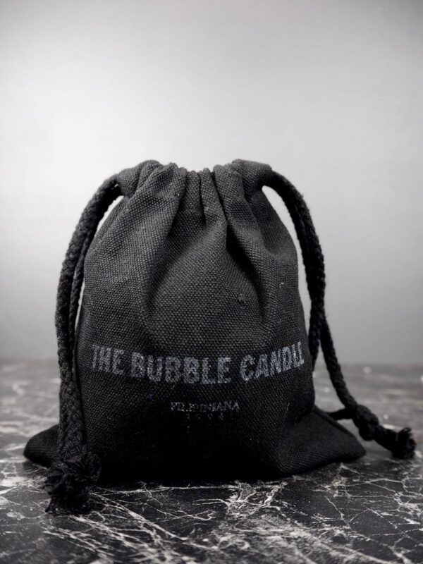 Bubble candle with fabric bag S/3 - Image 3