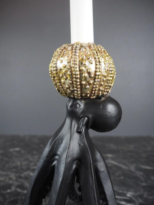 Octopus Candle Holder Black/Gold - Image 3