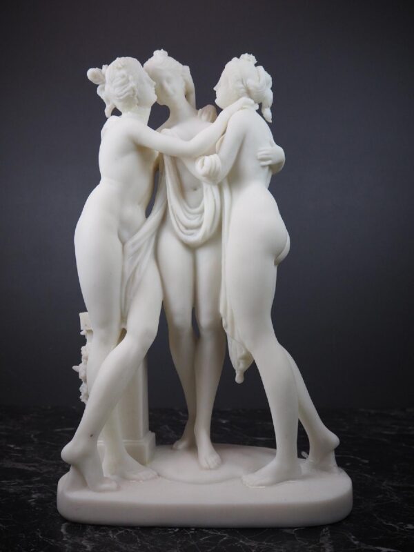 Three graces white marble finish