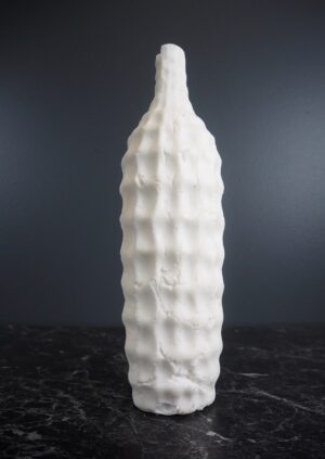 Buckled Vase marble finish