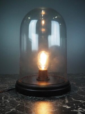 Glass round Dome w light
