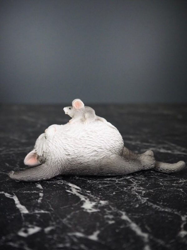 Cat Lying w/ Rat