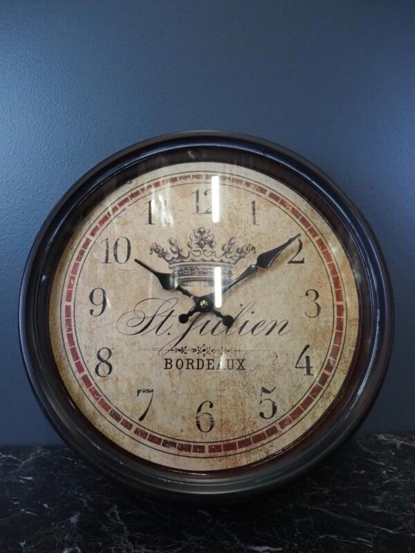 Bordeaux Iron Clock 39Cm