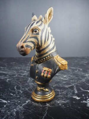 Royal Army Zebra bust black coat
