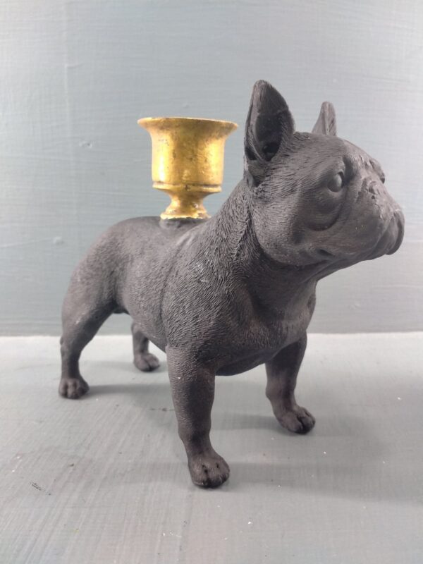 French Bulldog matt black with goldleaf CH