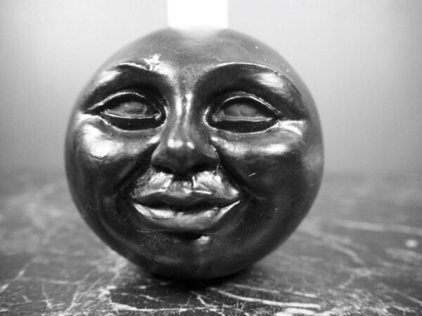 Small moonhead smiling CH mattblack w/ eyes ant - Image 2