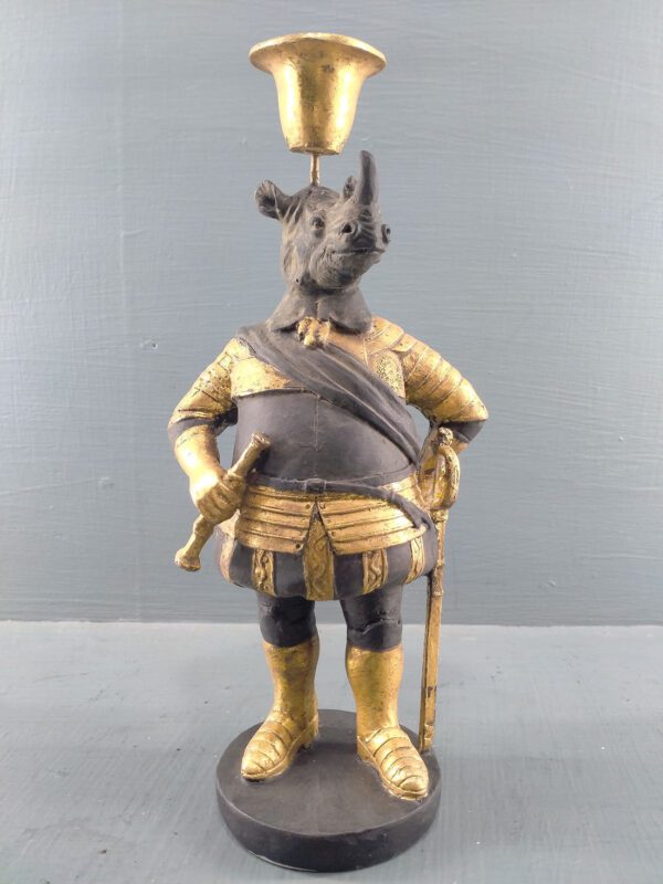 Sir Rhino w Sword Tabletop Gold/Black Ant with GL CH