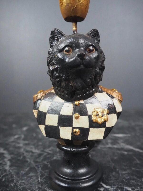 Royal Army Cat bust Black/White checkered coat with - Image 2