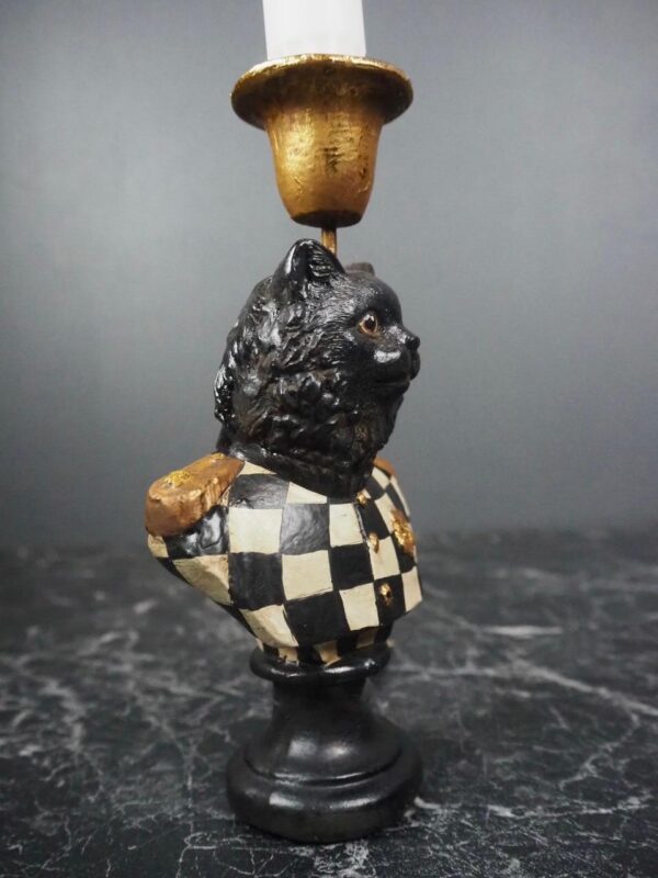 Royal Army Cat bust Black/White checkered coat with - Image 3