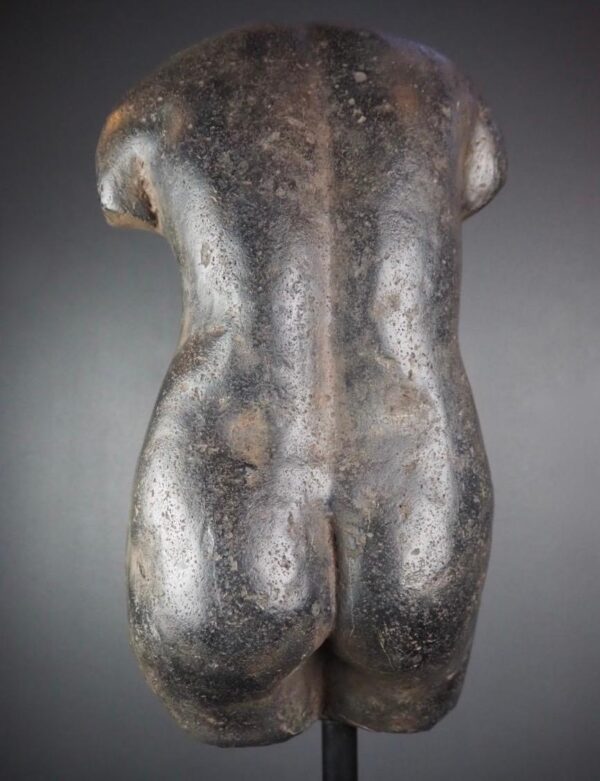 Venus female  torso Aged black stone - Image 3