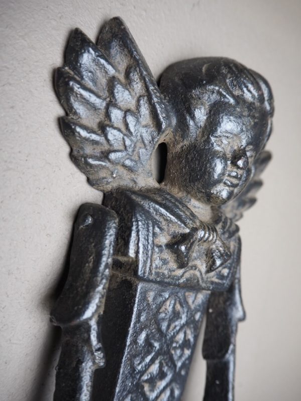 Iron Victorian Angel Knocker - Image 3