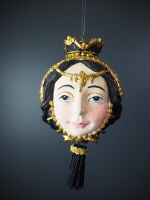 Lady Head Black w tassel