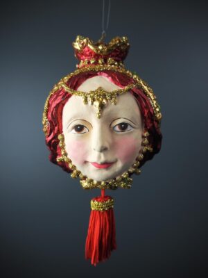 Lady Head Satin Red w  tassel