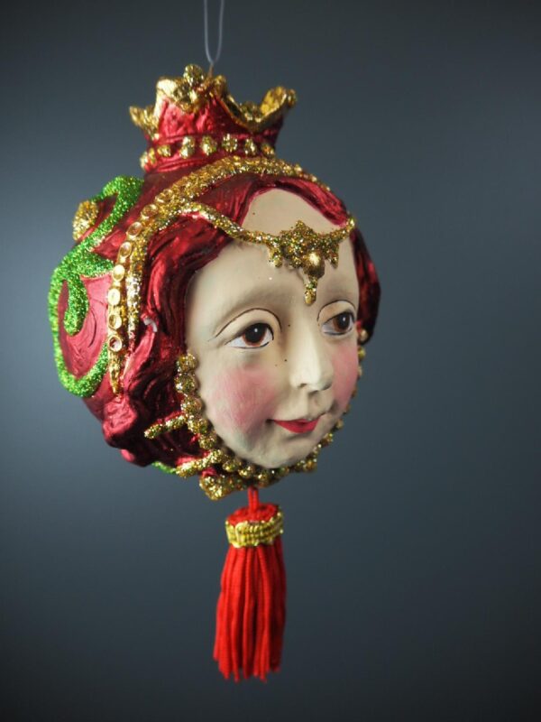 Lady Head Satin Red w  tassel - Image 2