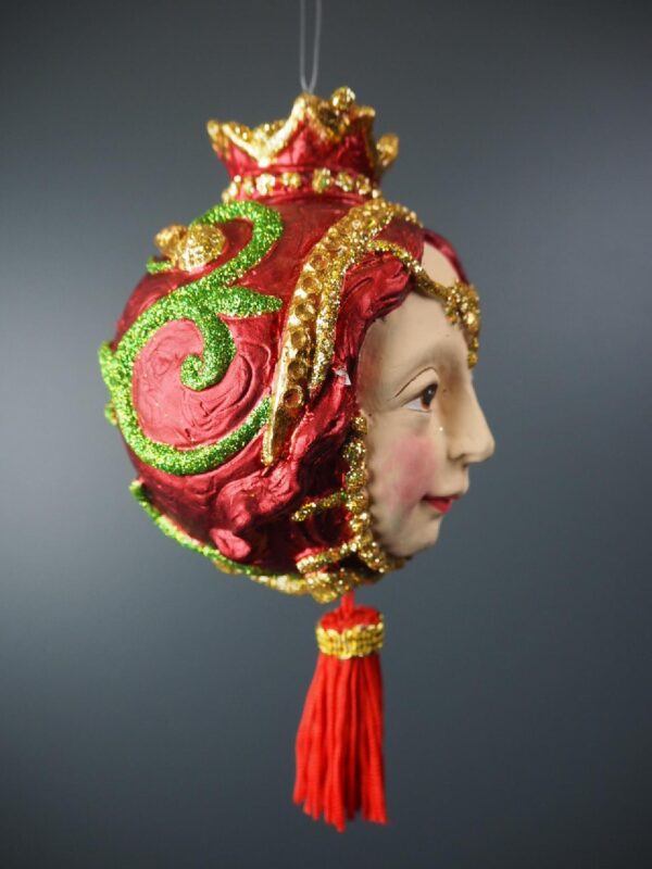 Lady Head Satin Red w  tassel - Image 3