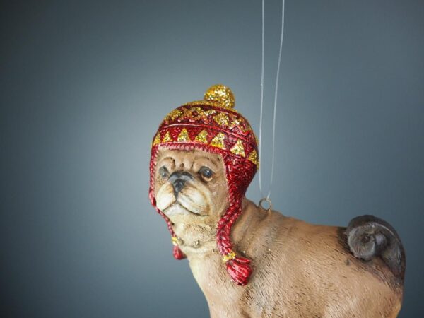 Brown Pug Red & Gold - Image 2