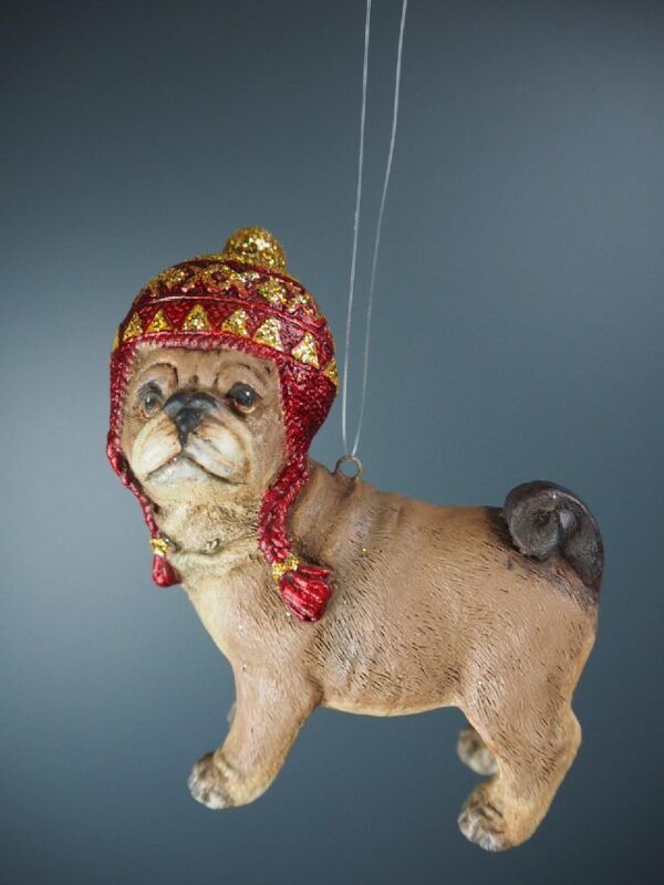 Brown Pug Red & Gold - Image 3