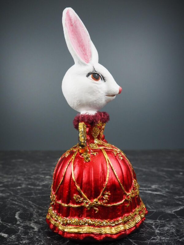 Lady Rabbit with Fan Red & Gold - Image 2