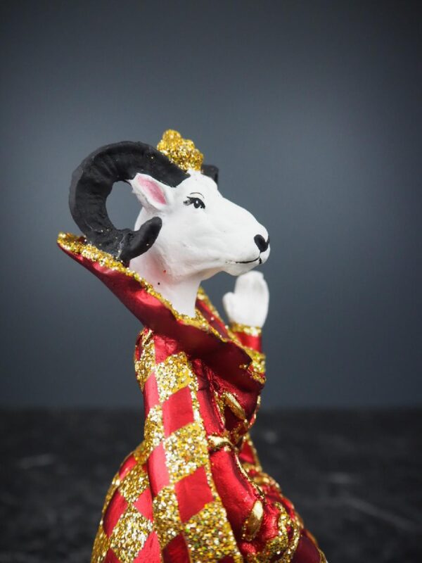 Lady Ram Satin Red & Gold details - Image 2