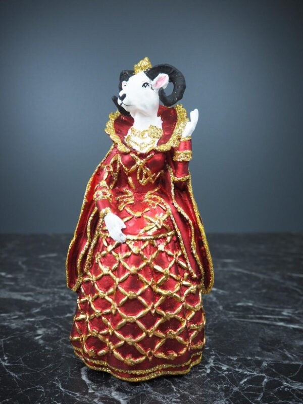 Lady Ram Satin Red & Gold details - Image 4