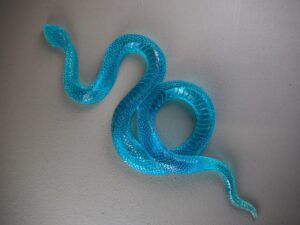 Clear snake T.top turquoise finish