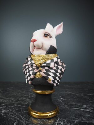 Sir Roger Rabbit in checkered black & white