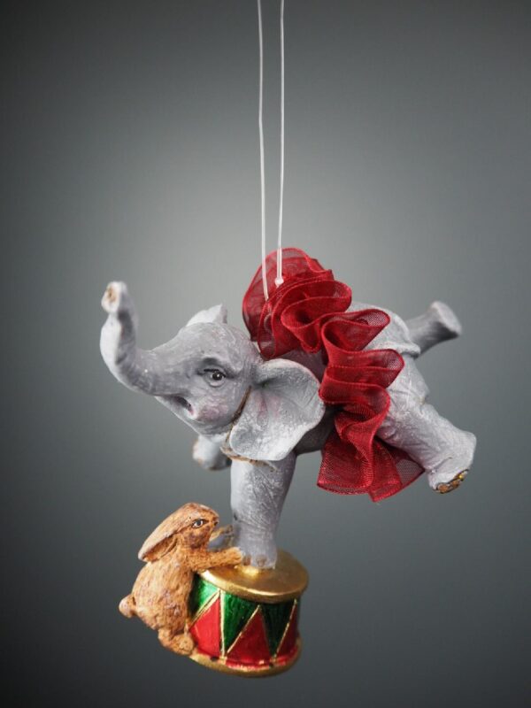 Circus elephant green & red fabskirt
