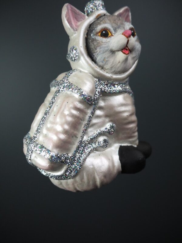 Astrocat in pearl white suit with silver glits - Image 2