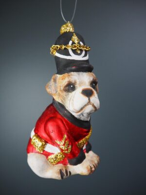 Realistic English dog red coat with chain