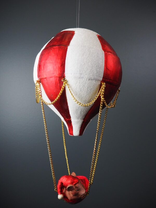 Balloon m  stripe white/red mouse on nut - Image 3