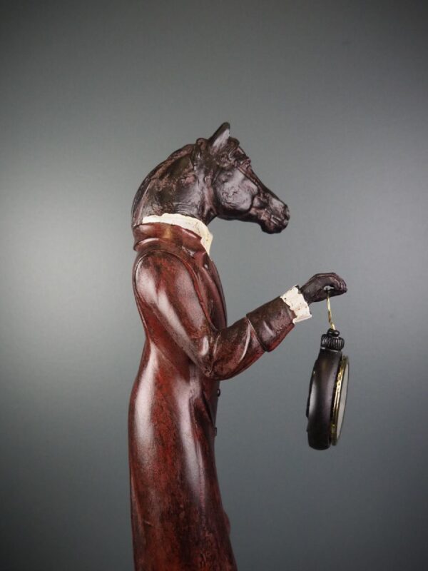 Horse with Clock Figurine - Image 3