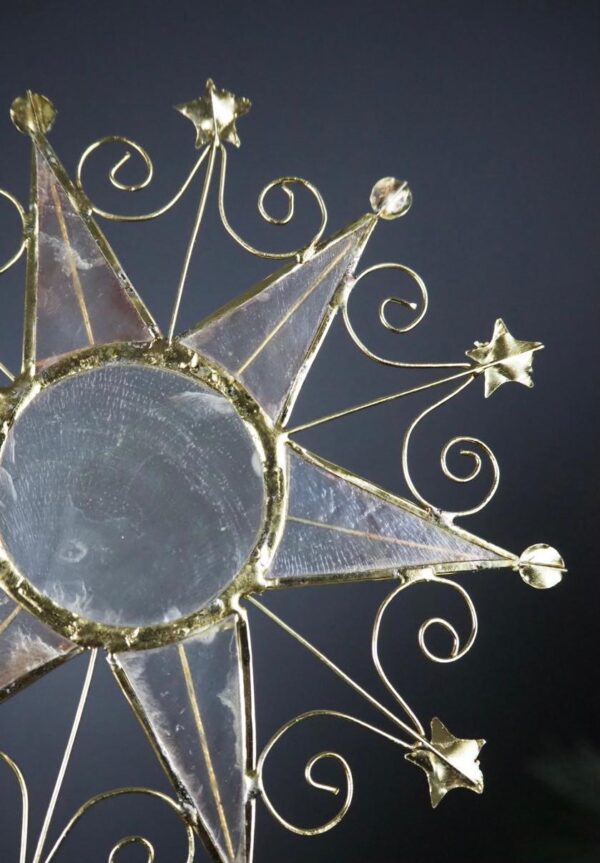 Capiz Flat Snowflakes 4" - Image 2