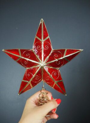 Star Tree Topper Red 8"