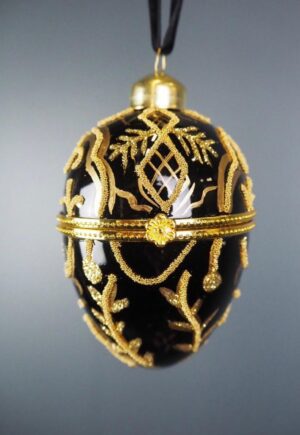 Glass Egg Box Black