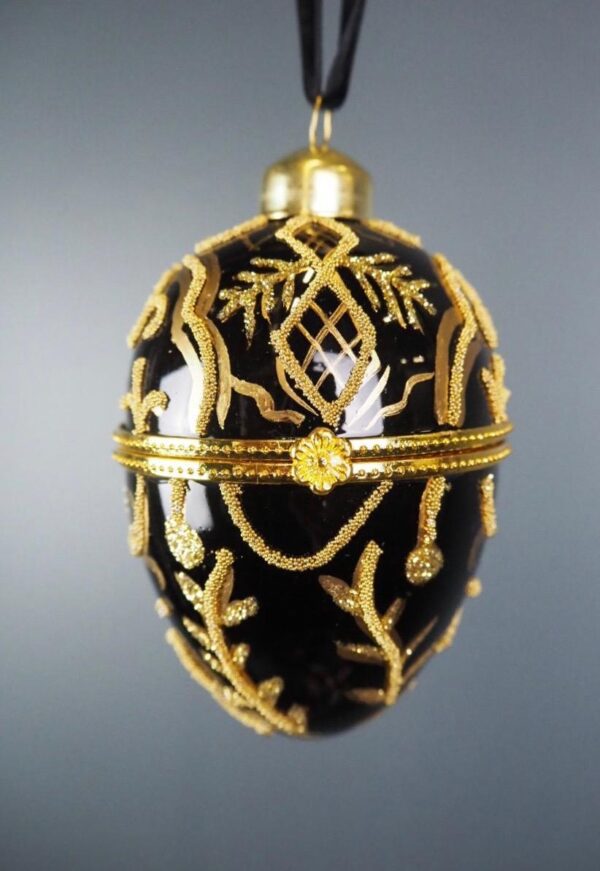 Glass Egg Box Black